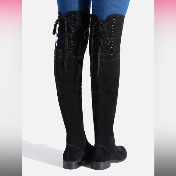 NWT Shoe Dazzle Above the Knee, Lace-Up Boots - Picture 7 of 7